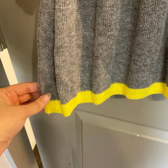 Anthropologie Women’s Size Medium Gray & Yellow Arsenau Sweater Dress NWT - Picture 10 of 11